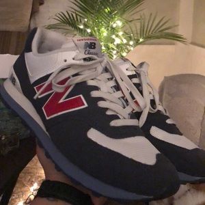 New Balance 574 Red White Blue
